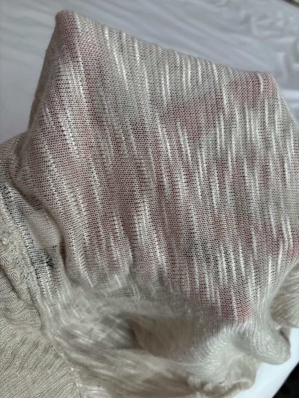 Cool Line LTD Beige Open-Front Lightweight Cardigan - Picture 3 of 5